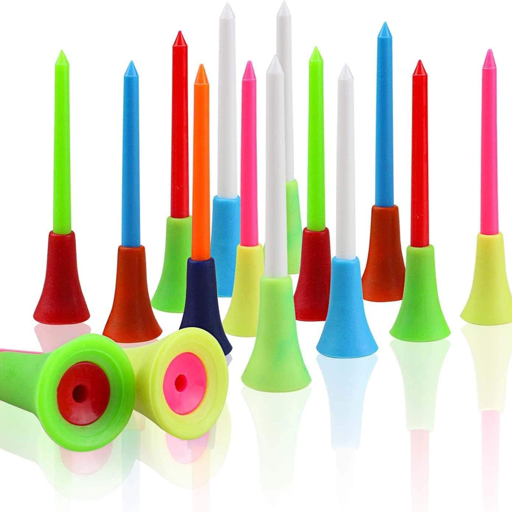 Rubber Cushion Top Plastic Golf Tees