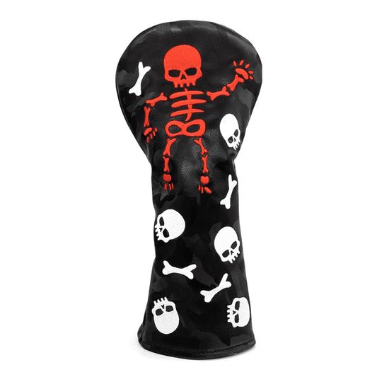 Black Leather Skeleton Driver Headcover