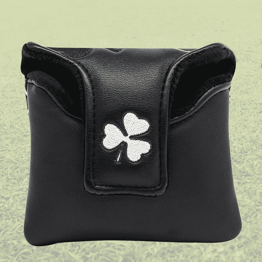 black shamrock square mallet putter cover back side