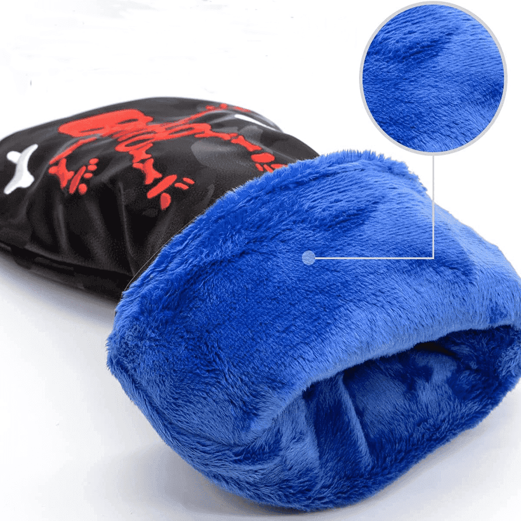 Black Leather Skeleton fairway wood headcovers with padded liner