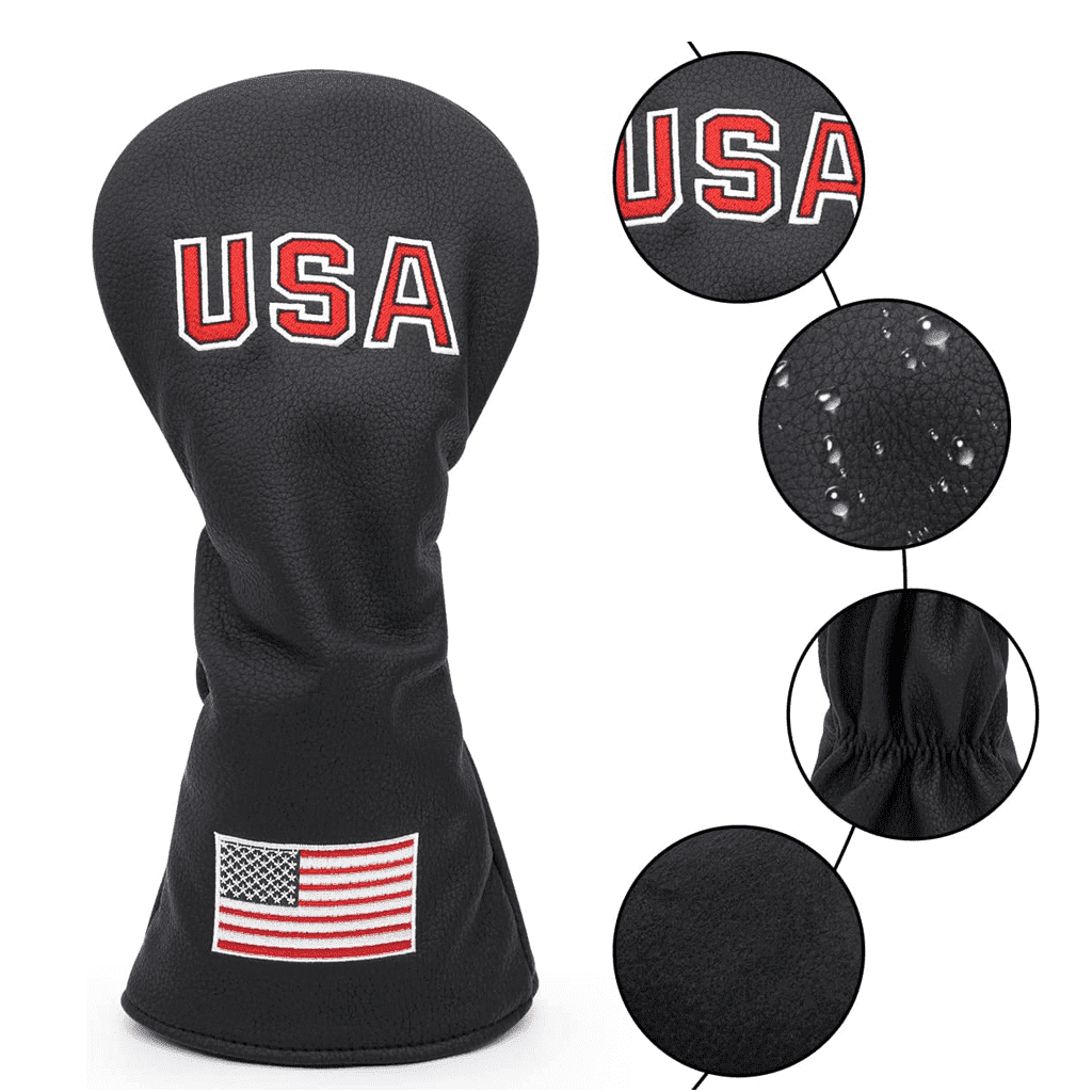 Black USA Tributes embroidery driver head covers