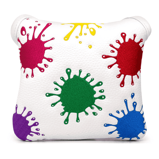 Colorful Ink Spots mallet putter covers front