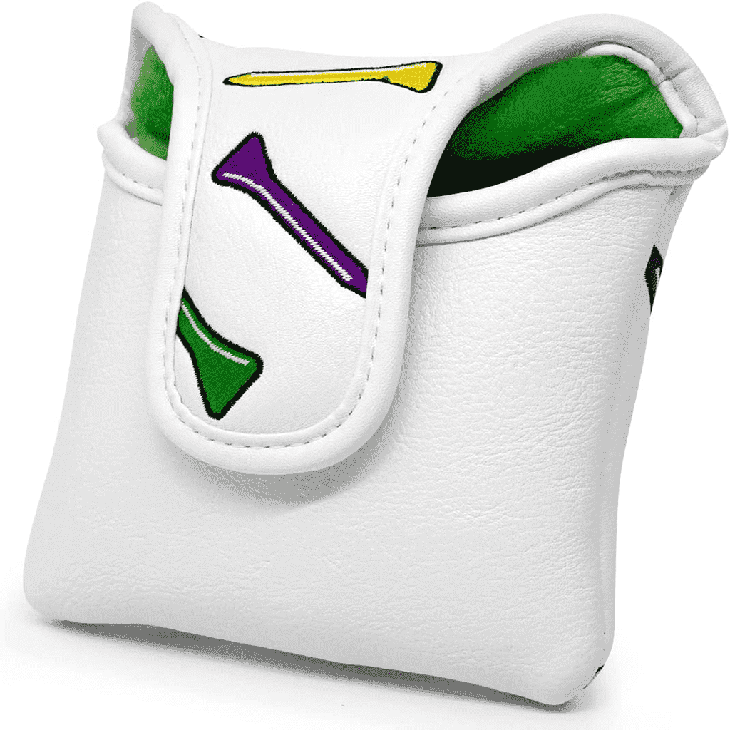 colorful tees square putter headcovers mallet back side