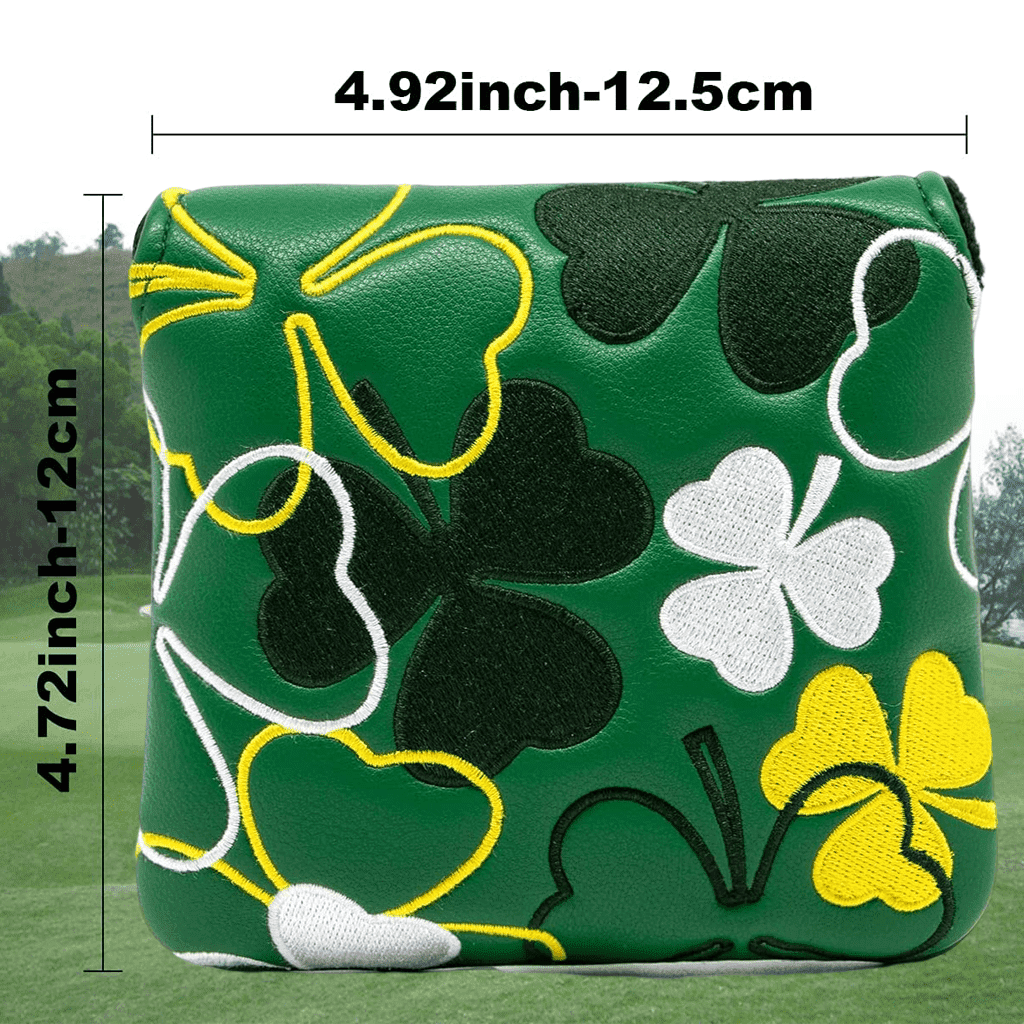 green shamrock putter headcovers mallet size