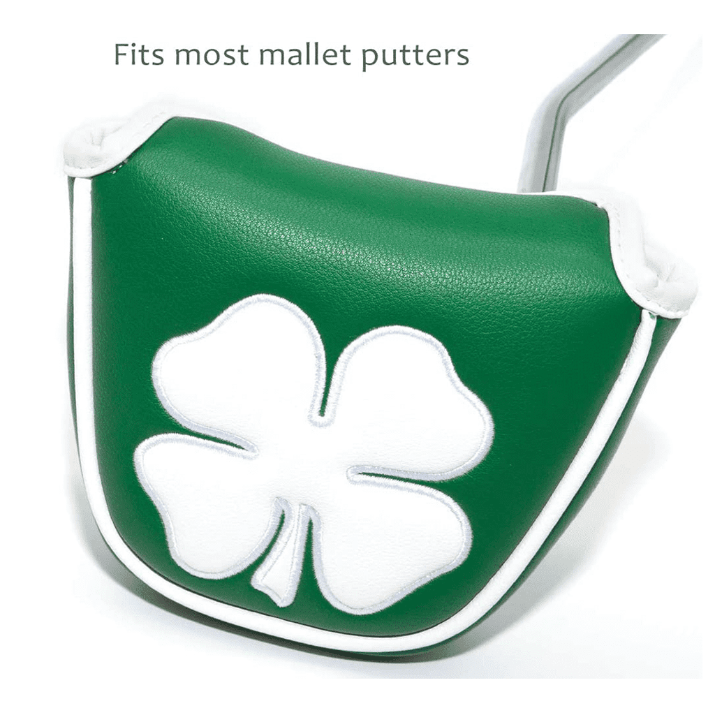 Green 4 leaf clover mallet putter head cover fit most putters fit most putters