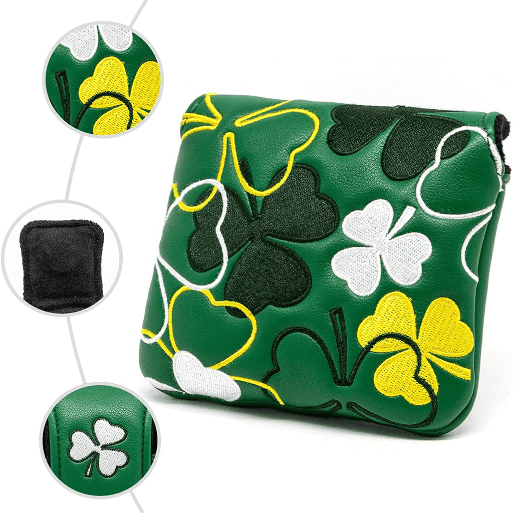 green shamrock mallet putter head cover details