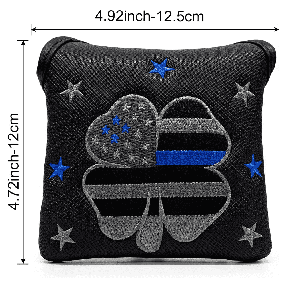 Grey stars & strips clover putter headcovers mallet size