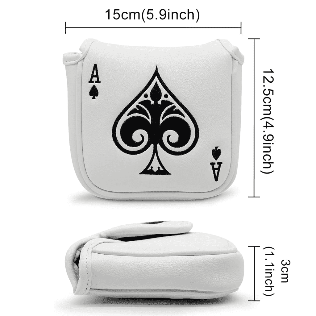 King of Spades square mallet putter head covers size