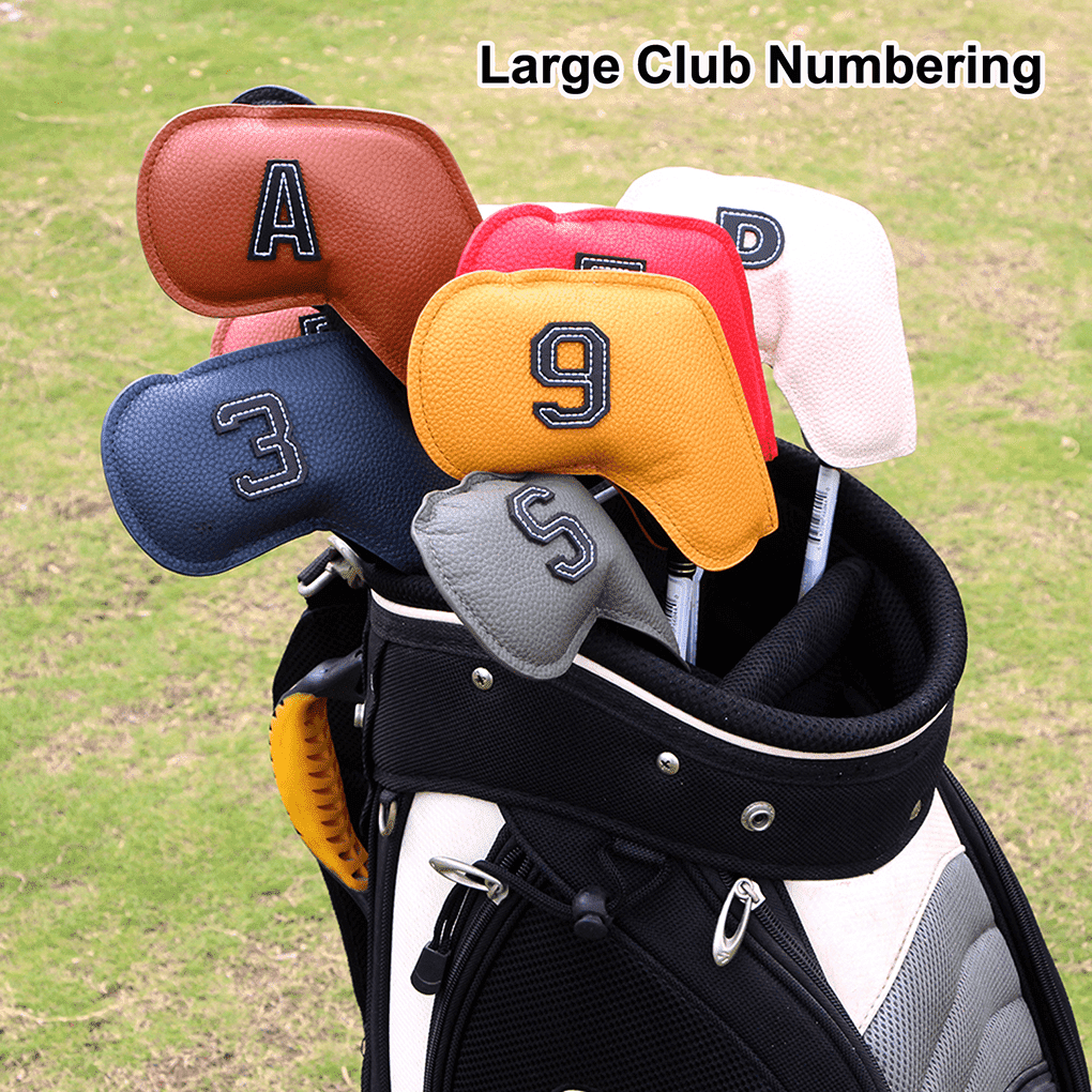 Iron covers fit most brands, including Taylormade, Ping, Titleist, Callaway, Mizuno, PXG, Adams, Cobra, and Cleveland.