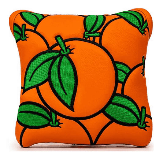 Orange mallet putter covers front