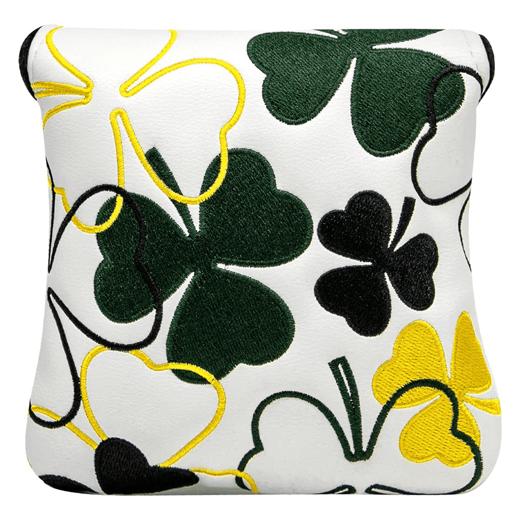 white shamrock mallet putter covers