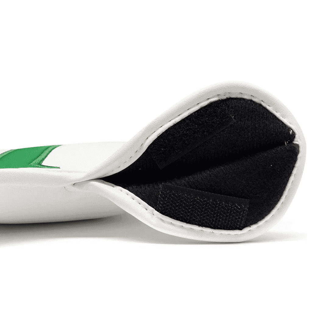White Leather iron covers golf with colorful number and velcro closure