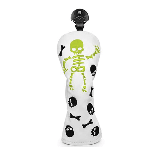 White Leather Skeleton hybrid head cover