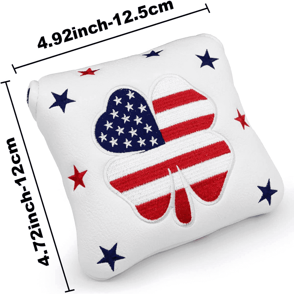 White stars & strips clover putter headcovers mallet size