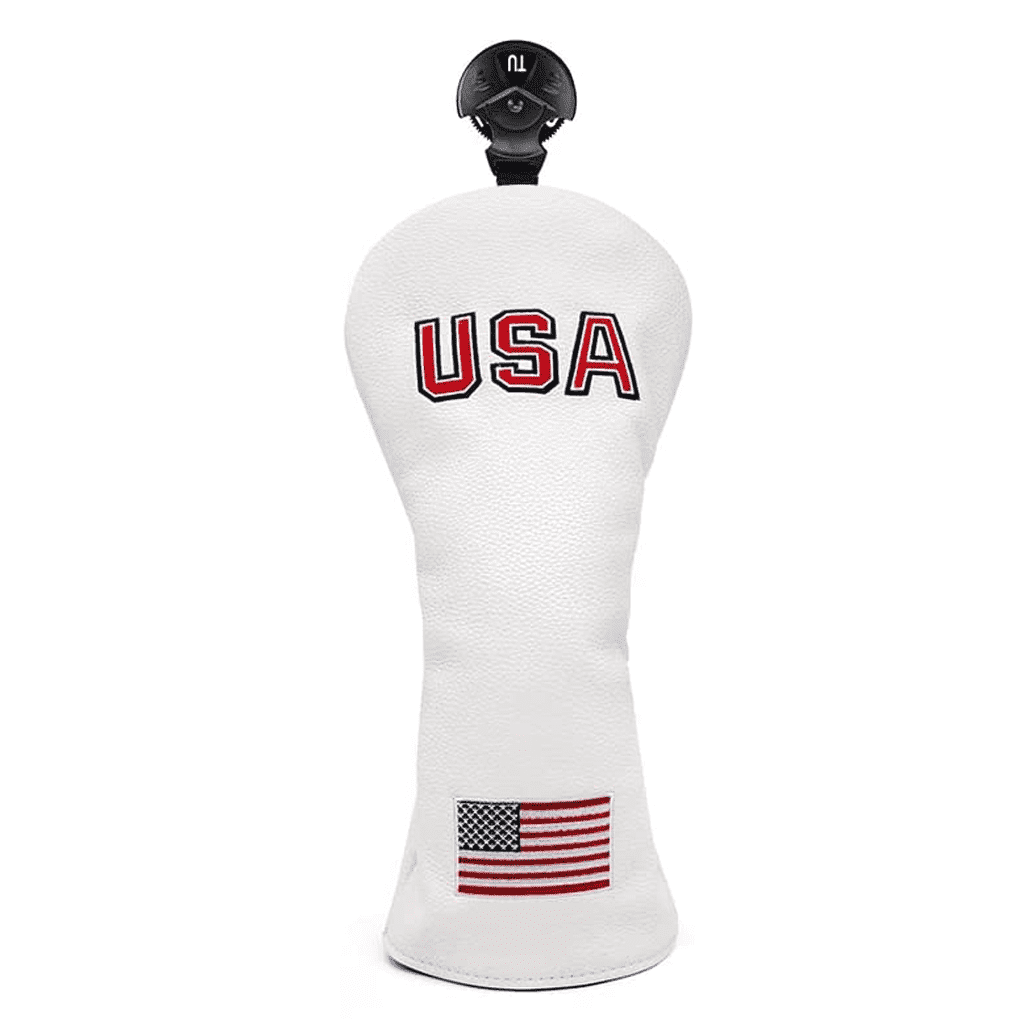 White USA golf hybrid head covers