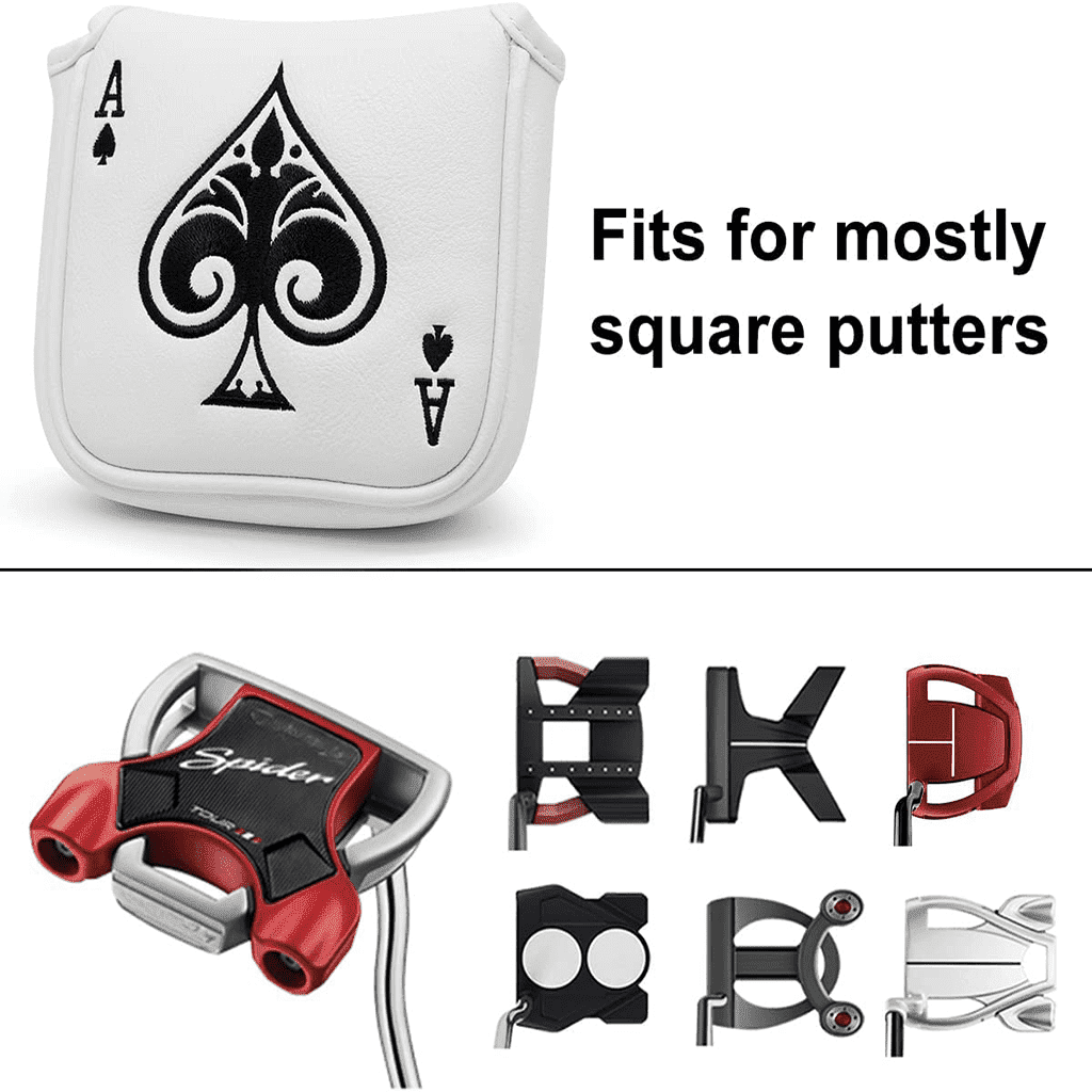 Ace of Spade Mallet Putter covers fit most putters