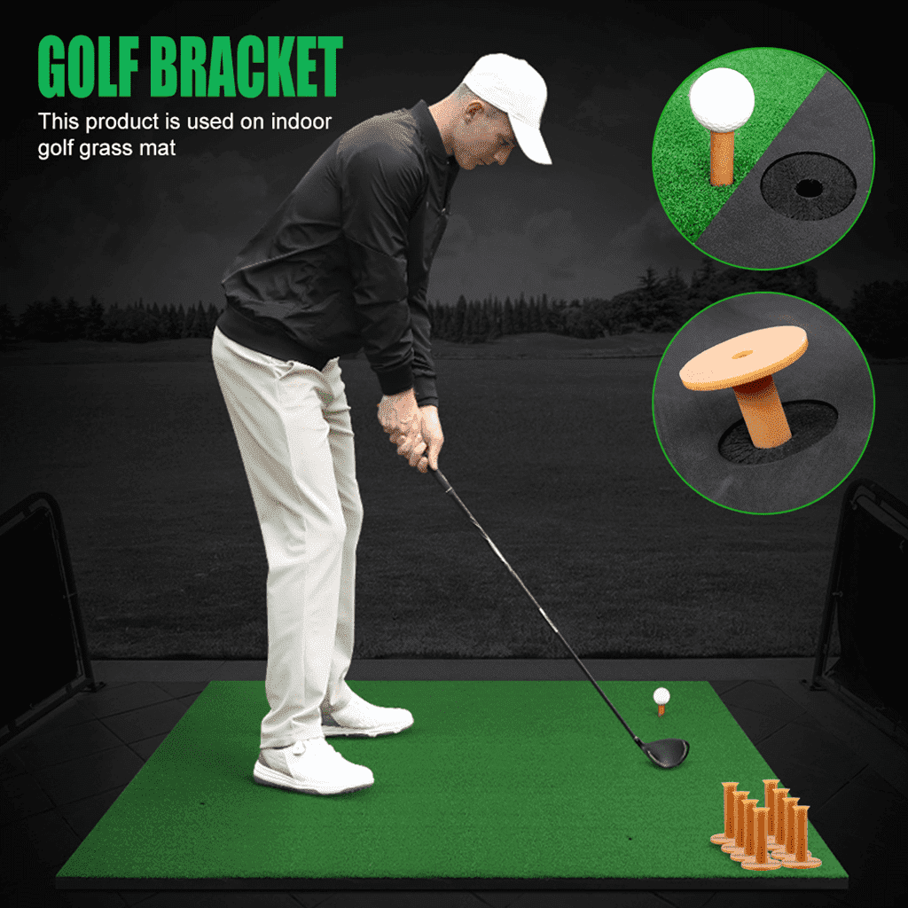 Golf simulator tees with 2.87inch height and an larged top for better placing of balls.