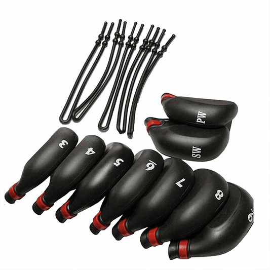 rubber golf club iron covers with white numbers(3-9,P,S)