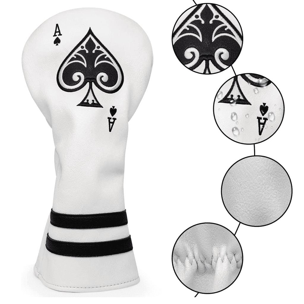 King of Spades Golf Driver Covers embroidery