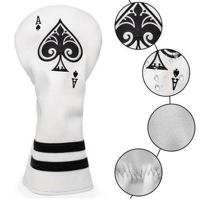 King of Spades Golf Driver Covers embroidery