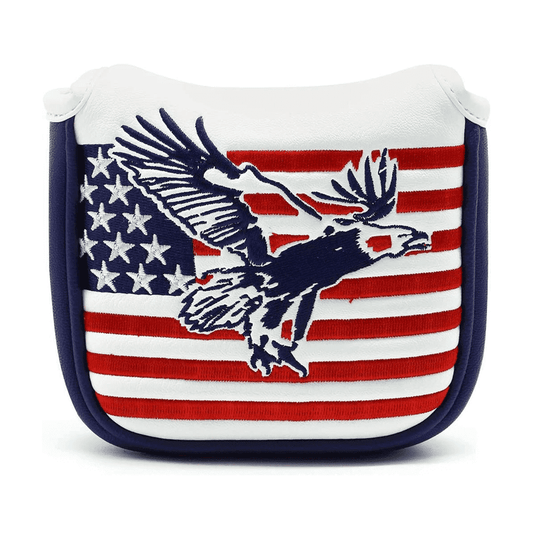 Stars and strips eagle square putter headcovers mallet front