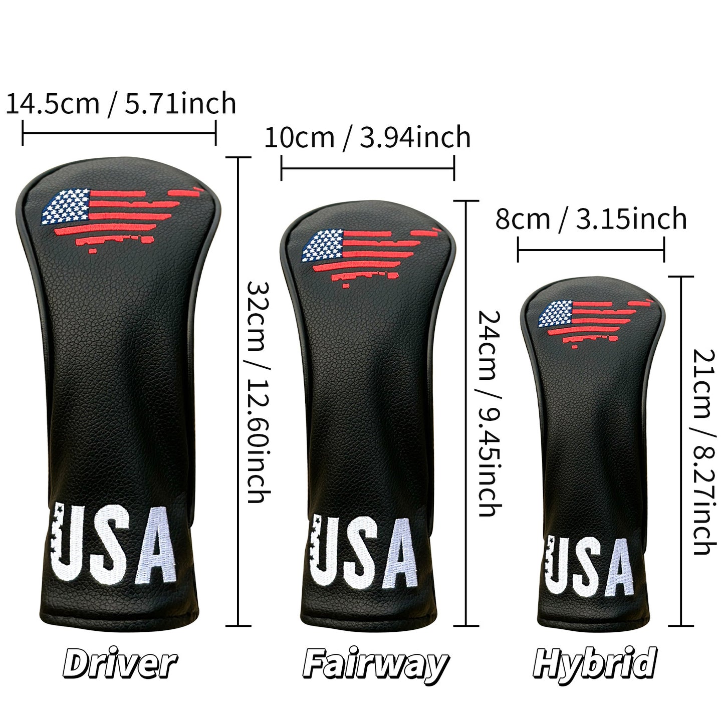 USA Flag-Golf Head Covers