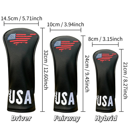 USA Flag-Golf Head Covers