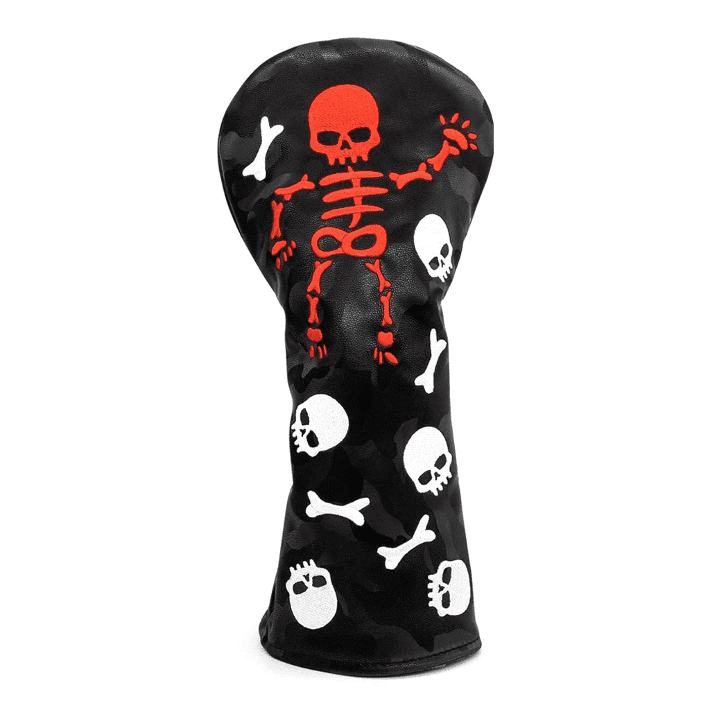Black Leather Skeleton Driver Headcover