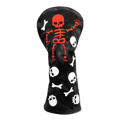 Black Leather Skeleton Driver Headcover