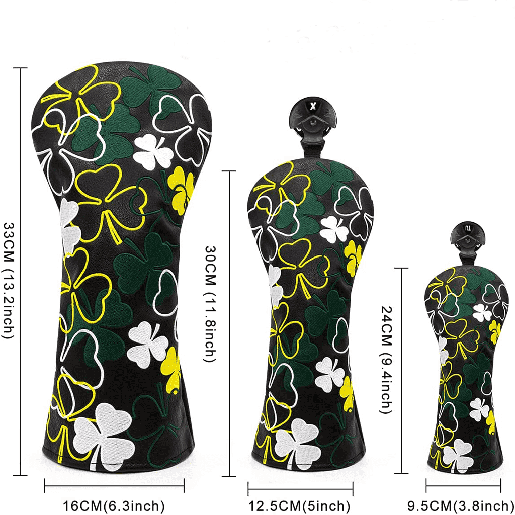 Black Shamrock golf hybrid head covers size