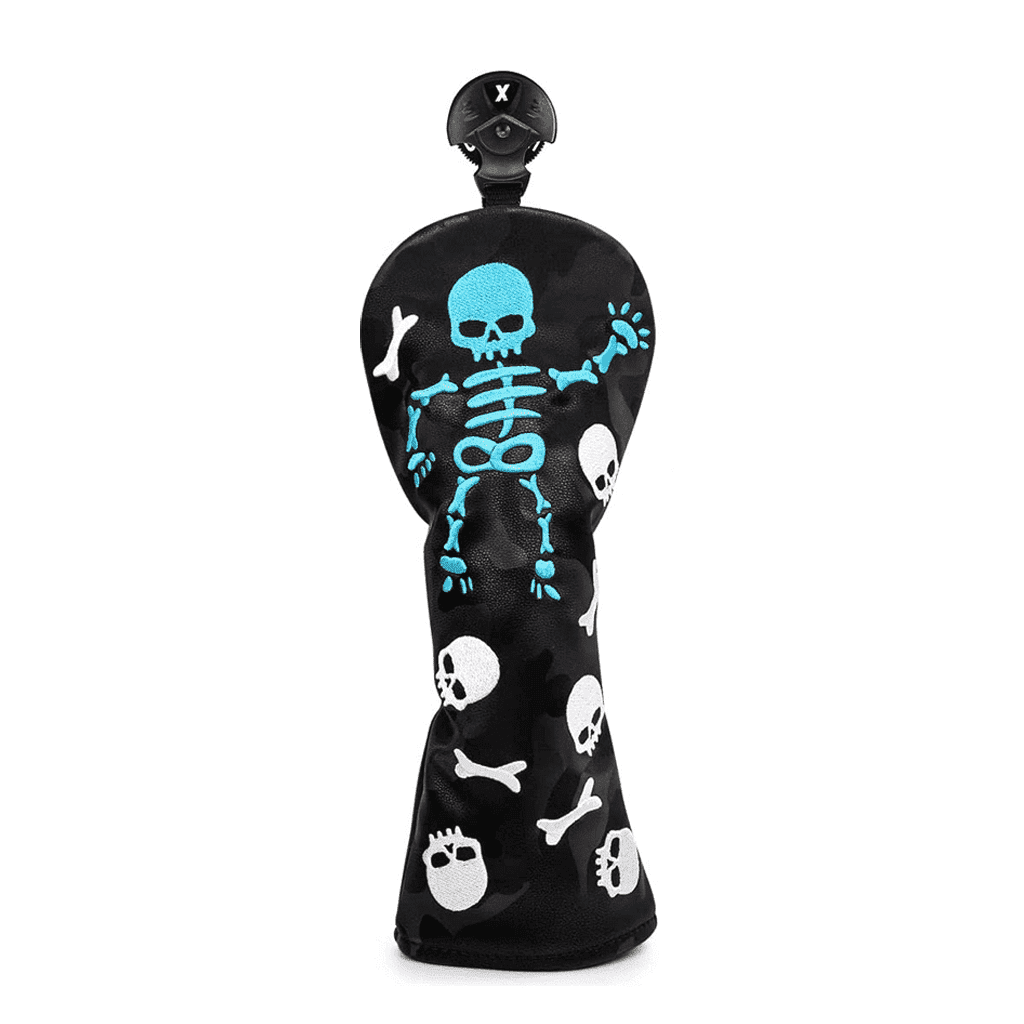 Black Leather Skeleton fairway wood head covers