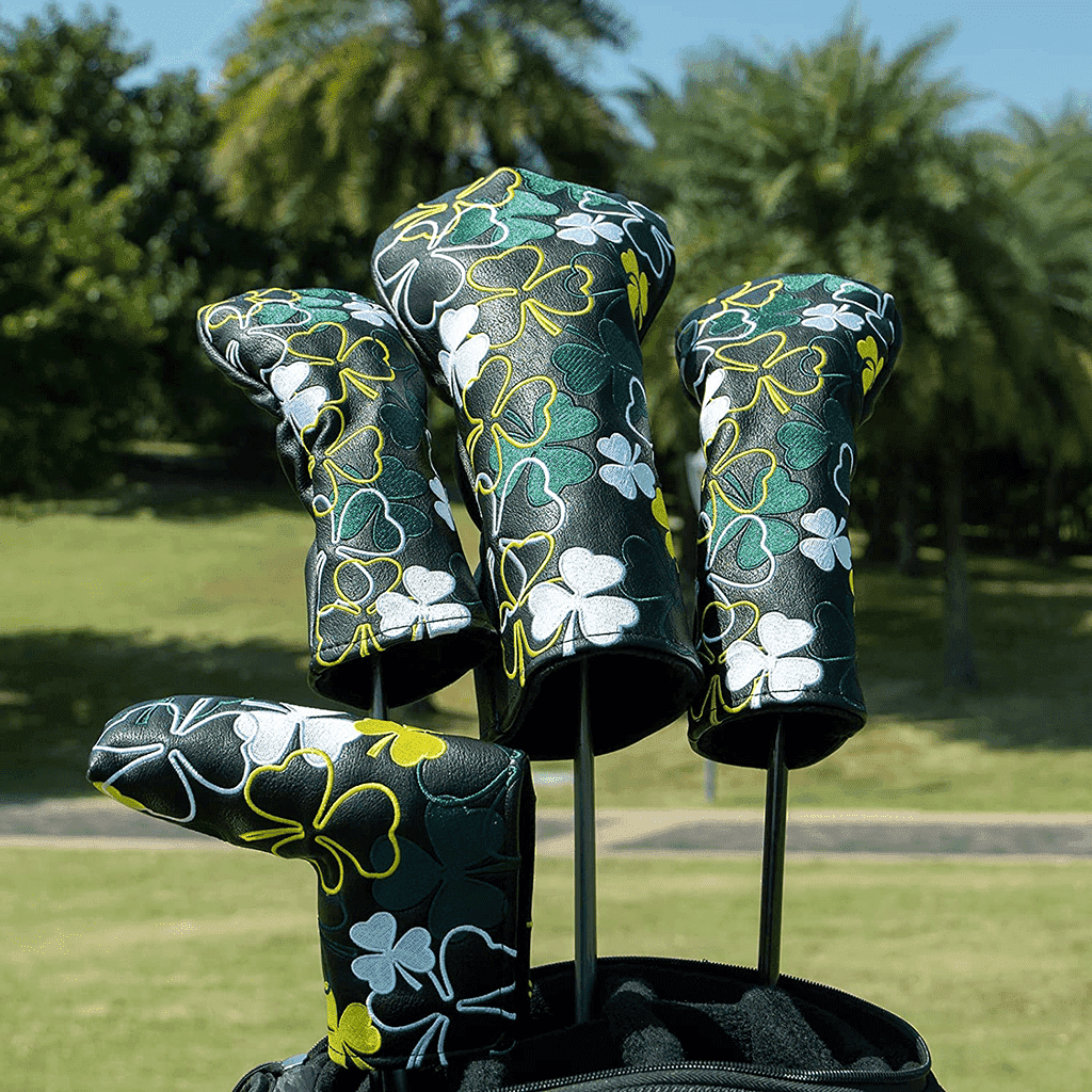 Black Shamrock hybrid cover in golf bag