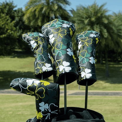 Black Shamrock hybrid cover in golf bag
