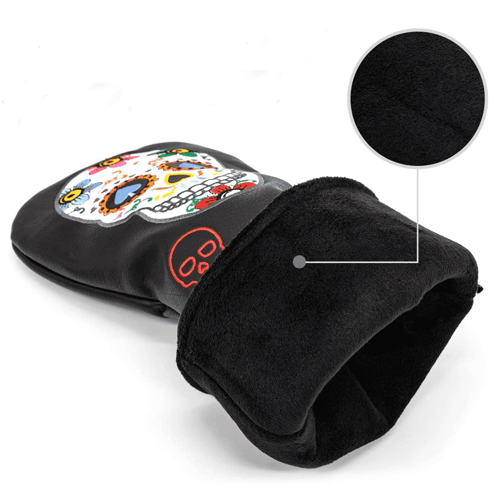 Sugar Skull Golf Head Covers Driver with padded liner