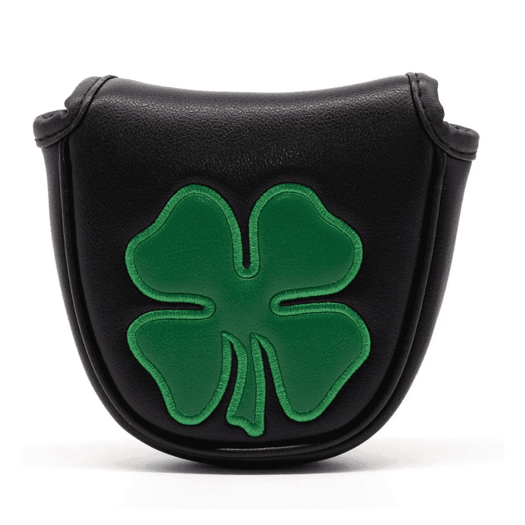 Black lucky clover mallet putter cover