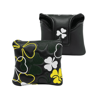 black shamrock mallet putter head covers front and back sides