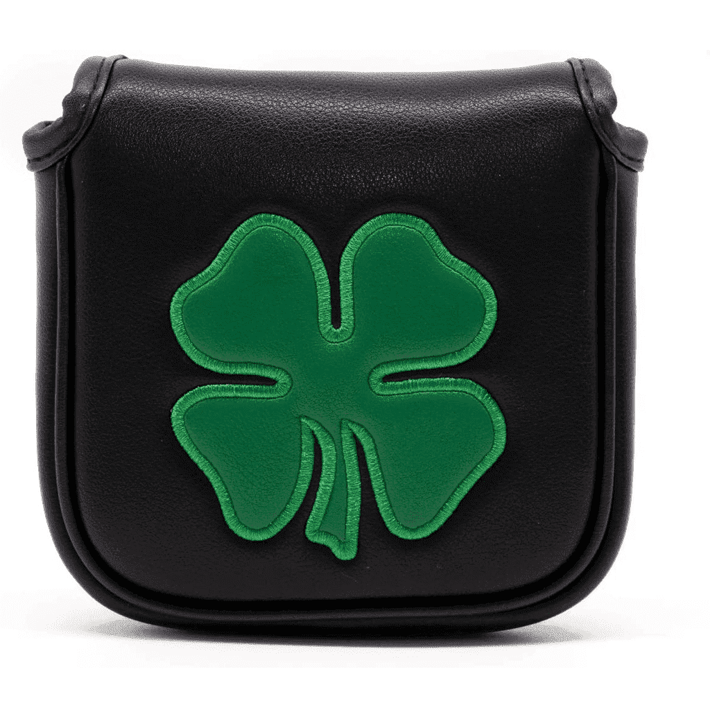 Black lucky clover square mallet putter covers