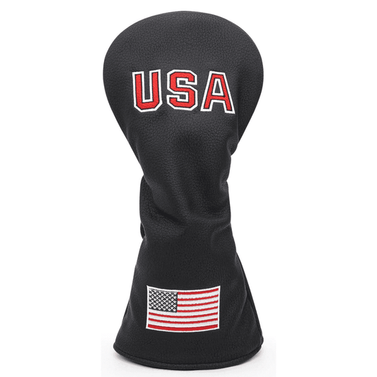 Black USA Flag Driver Covers front