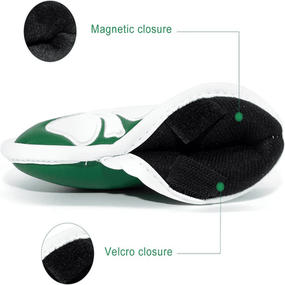 Green Clover golf club iron covers with velcro closure