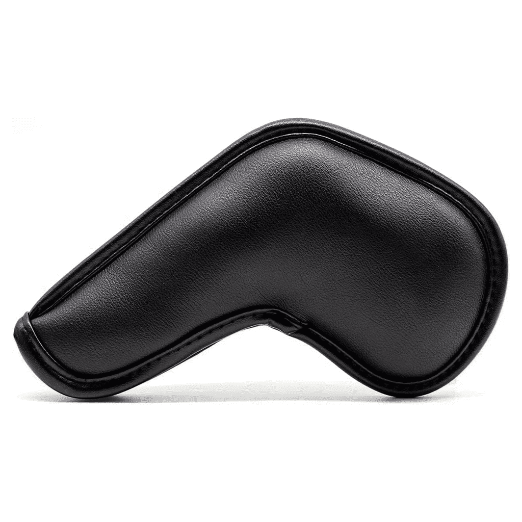 colorful number Black Leather iron covers golf with number on one side