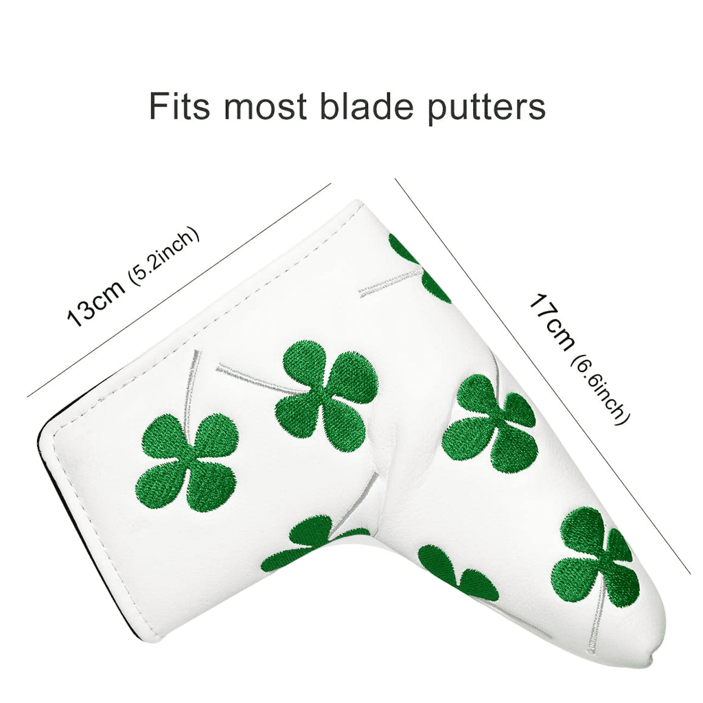 Luck of the Irish white Leather putter blade cover size