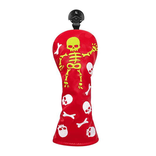 Red Leather Skeleton hybrid head cover