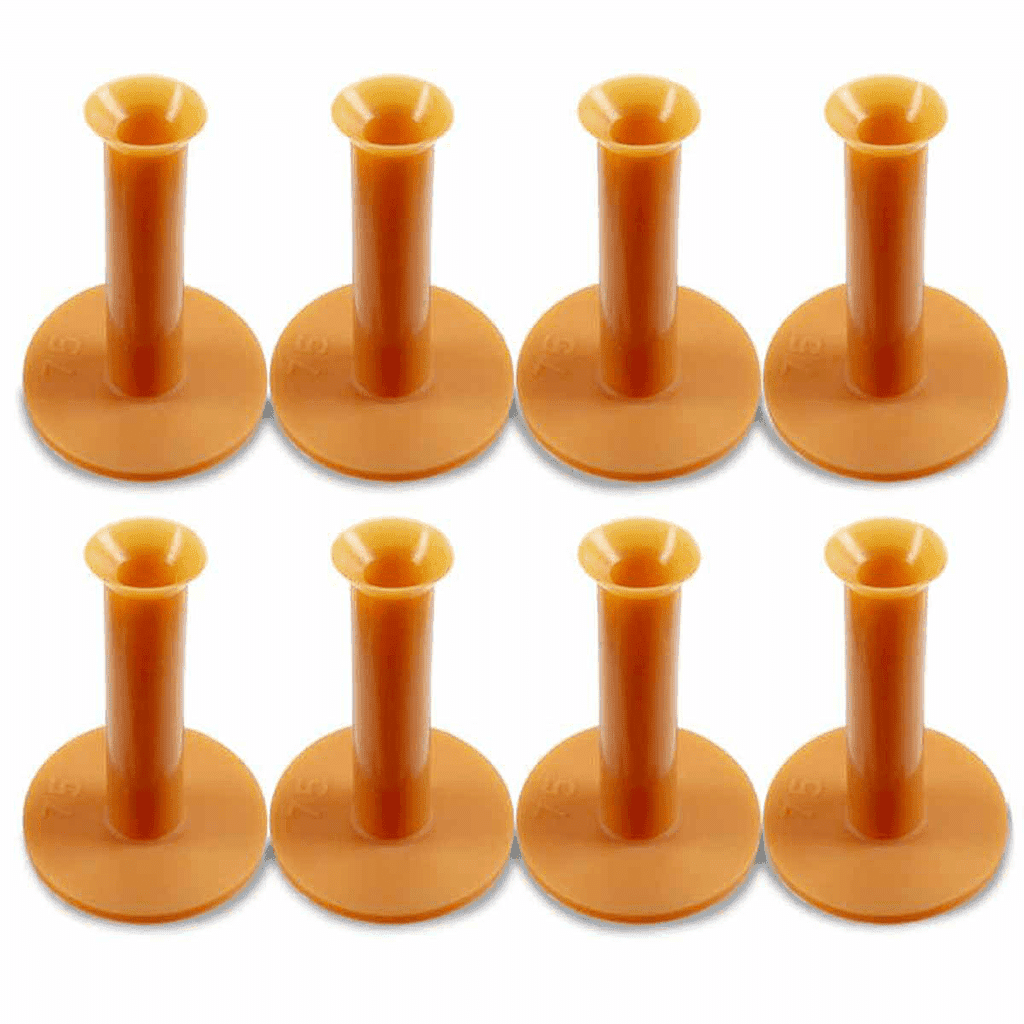 Set of 8pcs golf rubber tees for range mats with 2.87inch height and an larged top for better placing of balls.