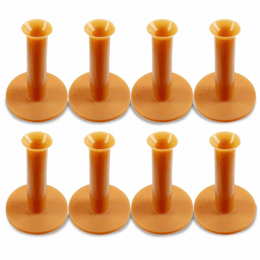 Set of 8pcs golf rubber tees for range mats with 2.87inch height and an larged top for better placing of balls.