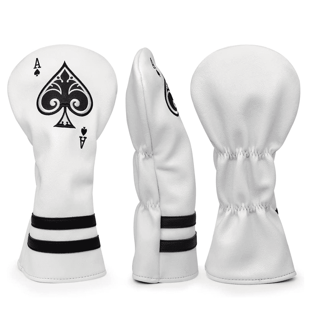 Master of Spades Golf Head Covers for Driver with double elastic band for tight fit