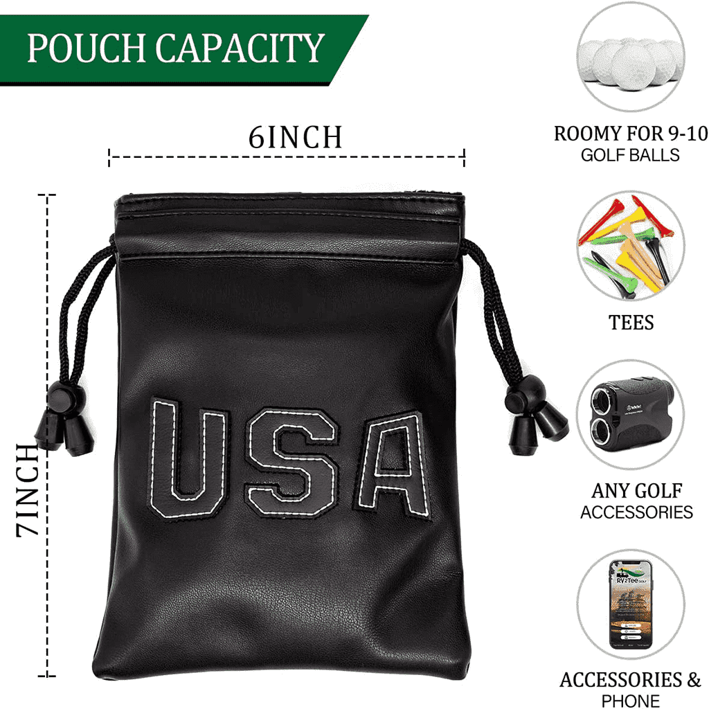 golf pouches size