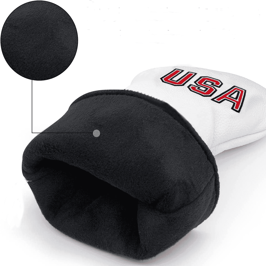 White USA Flag headcovers for hybrids interior side
