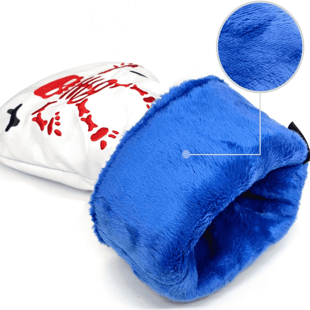 White Leather Skeleton Golf Driver Covers with padded liner