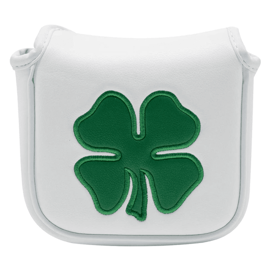 White lucky clover square mallet putter covers