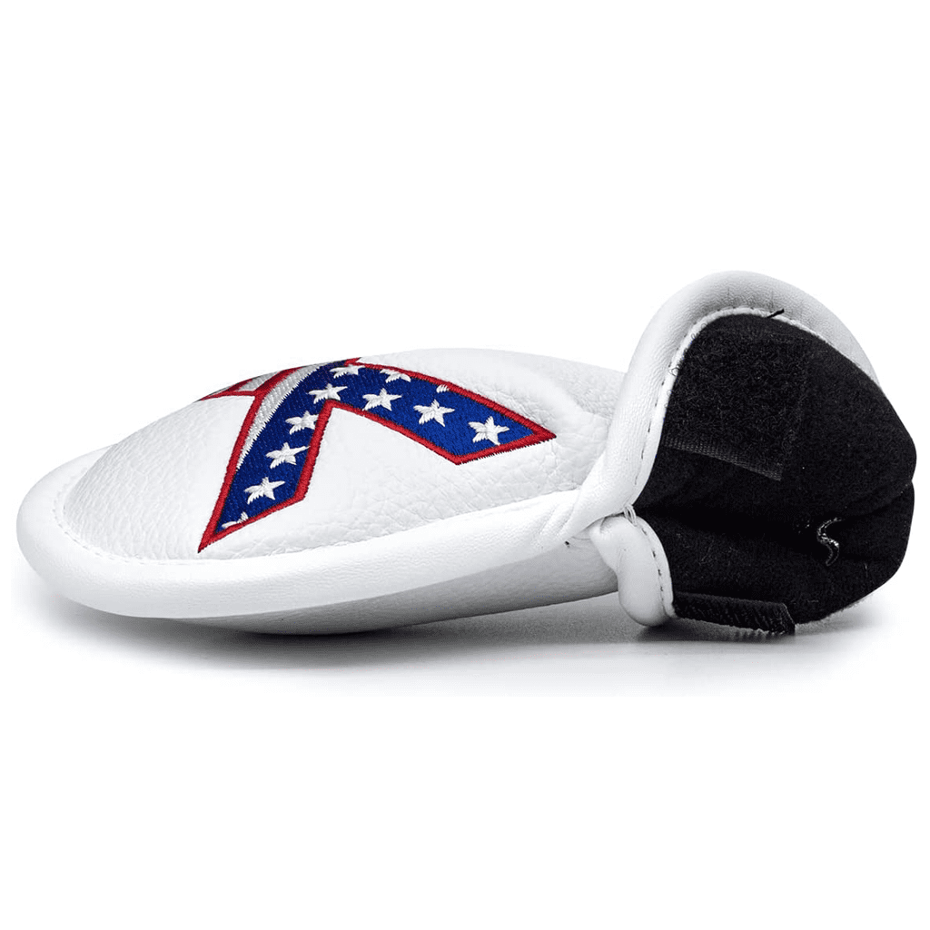 White  USA Flag  golf iron headcovers with velcro closure